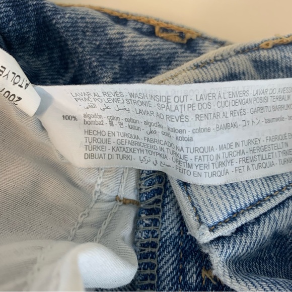 Zara Women’s High Rise Rigid Denim Cut Off Button Fly Jean Shorts Size 2 - Picture 5 of 8